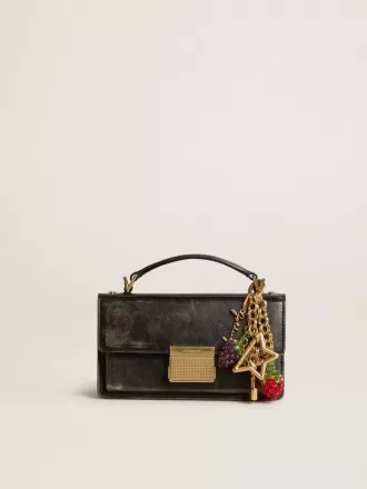 Ciondolo in ottone color oro con firma Golden Goose