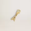 Ciondolo lettera A in ottone dorato con cristalli Ciondolo lettera A in ottone dorato con cristalli