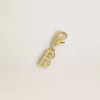 Ciondolo lettera B in ottone dorato con cristalli Ciondolo lettera B in ottone dorato con cristalli