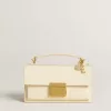 Ciondolo lettera E in ottone color oro con cristalli