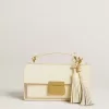 Ciondolo lettera E in ottone color oro con cristalli
