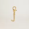 Ciondolo lettera J in ottone dorato con cristalli Ciondolo lettera J in ottone dorato con cristalli