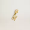 Ciondolo lettera N in ottone dorato con cristalli