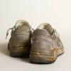 Dad-Star da donna in mesh grigio tortora e pelle scamosciata Dad-Star da donna in mesh grigio tortora e pelle scamosciata