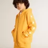 Felpa arancione da bambino con chiusura a zip
