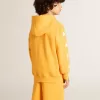 Felpa arancione da bambino con chiusura a zip