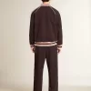 Felpa da uomo blu scuro con zip e logo bianco Felpa da uomo blu scuro con zip e logo bianco
