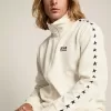 Felpa da uomo con zip, colore bianco papiro e stelle nere