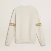 Felpa da uomo in cotone bianco con stampa frontale Felpa da uomo in cotone bianco con stampa frontale