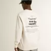 Felpa da uomo in cotone bianco con stampa sul retro Felpa da uomo in cotone bianco con stampa sul retro