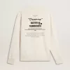 Felpa da uomo in cotone bianco con stampa sul retro Felpa da uomo in cotone bianco con stampa sul retro