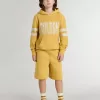 Felpa gialla per bambini con stampa vintage