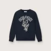 Felpa girocollo Journey per bambino in cotone blu navy con stampa mascotte Felpa girocollo Journey per bambino in cotone blu navy con stampa mascotte