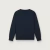 Felpa girocollo Journey per bambino in cotone blu navy con stampa mascotte Felpa girocollo Journey per bambino in cotone blu navy con stampa mascotte