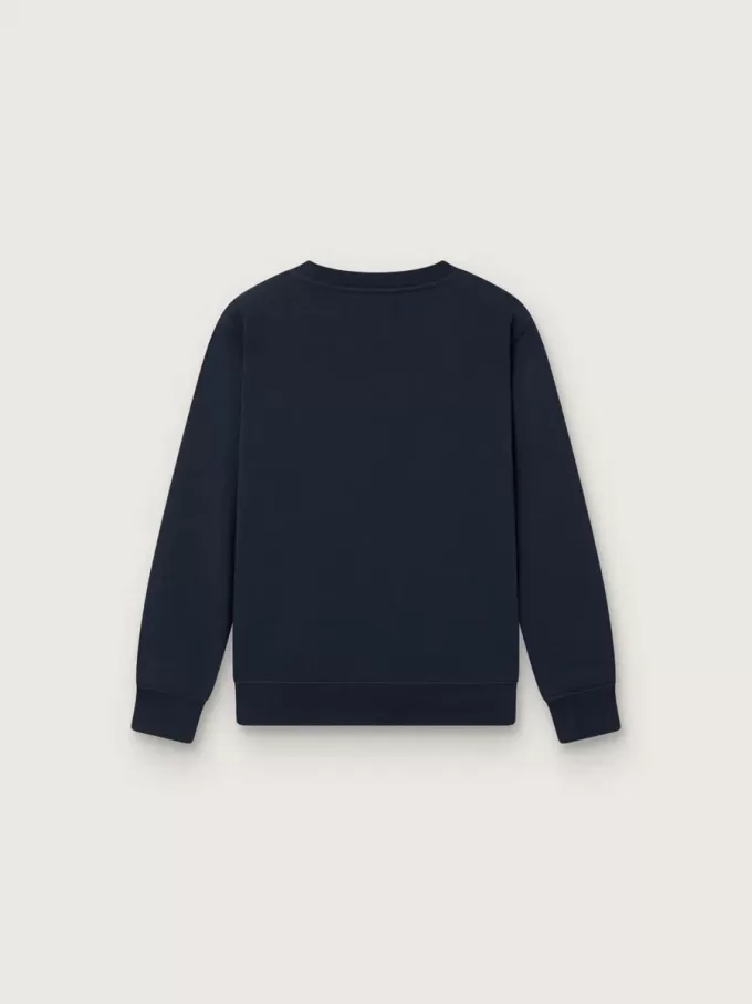 Felpa girocollo Journey per bambino in cotone blu navy con stampa mascotte Felpa girocollo Journey per bambino in cotone blu navy con stampa mascotte