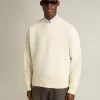 Felpa in bianco invecchiato con logo rovesciato sul retro – Jersey Capsule Felpa in bianco invecchiato con logo rovesciato sul retro – Jersey Capsule