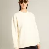 Felpa in bianco invecchiato con logo rovesciato sul retro – Jersey Capsule Felpa in bianco invecchiato con logo rovesciato sul retro – Jersey Capsule