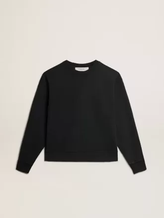 Felpa in nero lavato con logo rovesciato sul retro – Capsule Jersey