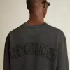 Felpa in nero lavato con logo rovesciato sul retro – Capsule Jersey Felpa in nero lavato con logo rovesciato sul retro – Capsule Jersey