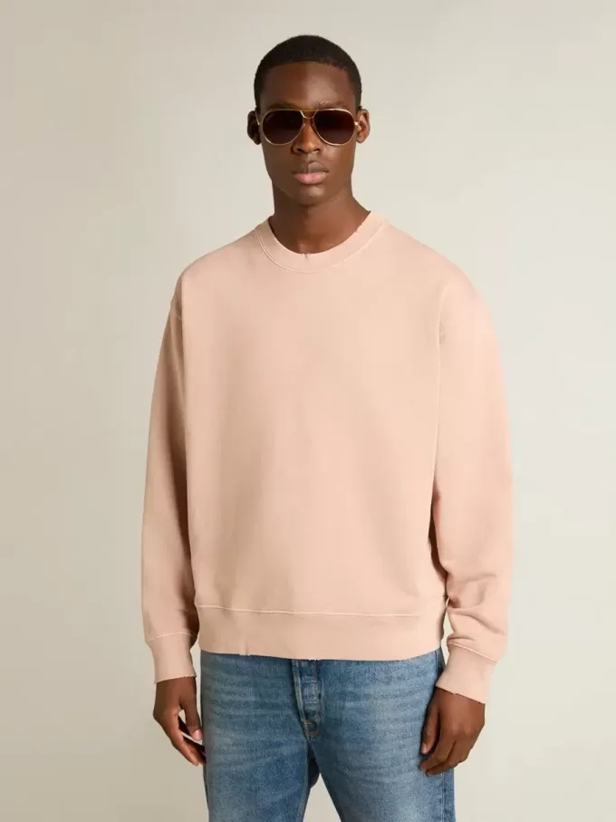 Felpa rosa cipria con logo rovesciato sul retro – Jersey Capsule Felpa rosa cipria con logo rovesciato sul retro – Jersey Capsule
