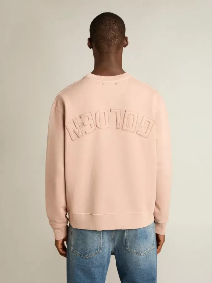 Felpa rosa cipria con logo rovesciato sul retro – Jersey Capsule Felpa rosa cipria con logo rovesciato sul retro – Jersey Capsule
