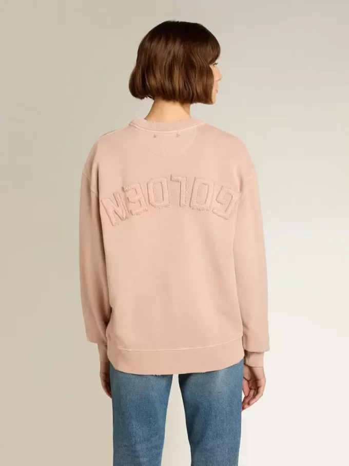 Felpa rosa cipria con logo rovesciato sul retro – Jersey Capsule Felpa rosa cipria con logo rovesciato sul retro – Jersey Capsule