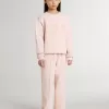 Felpa rosa da bambina con scritta rosa sul davanti Felpa rosa da bambina con scritta rosa sul davanti