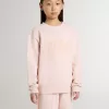 Felpa rosa da bambina con scritta rosa sul davanti Felpa rosa da bambina con scritta rosa sul davanti