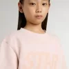 Felpa rosa da bambina con scritta rosa sul davanti Felpa rosa da bambina con scritta rosa sul davanti