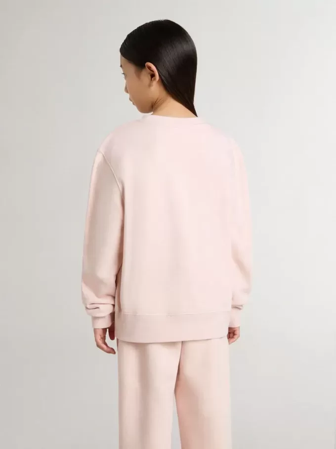 Felpa rosa da bambina con scritta rosa sul davanti Felpa rosa da bambina con scritta rosa sul davanti