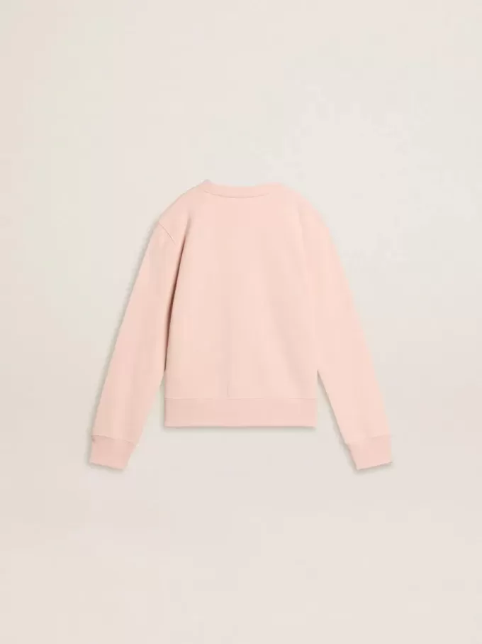 Felpa rosa da bambina con scritta rosa sul davanti Felpa rosa da bambina con scritta rosa sul davanti
