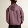 Felpa unisex in cotone color malva con stampa sul davanti Felpa unisex in cotone color malva con stampa sul davanti