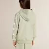 Felpa verde chiaro con chiusura zip