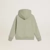Felpa verde chiaro con chiusura zip