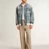 Forty2 da uomo con stella rosa e linguetta sul tallone in pelle bianca Forty2 da uomo con stella rosa e linguetta sul tallone in pelle bianca