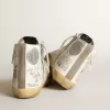 Francy da donna con inserti in pelle scamosciata grigio tortora e scritte all-over Francy da donna con inserti in pelle scamosciata grigio tortora e scritte all-over
