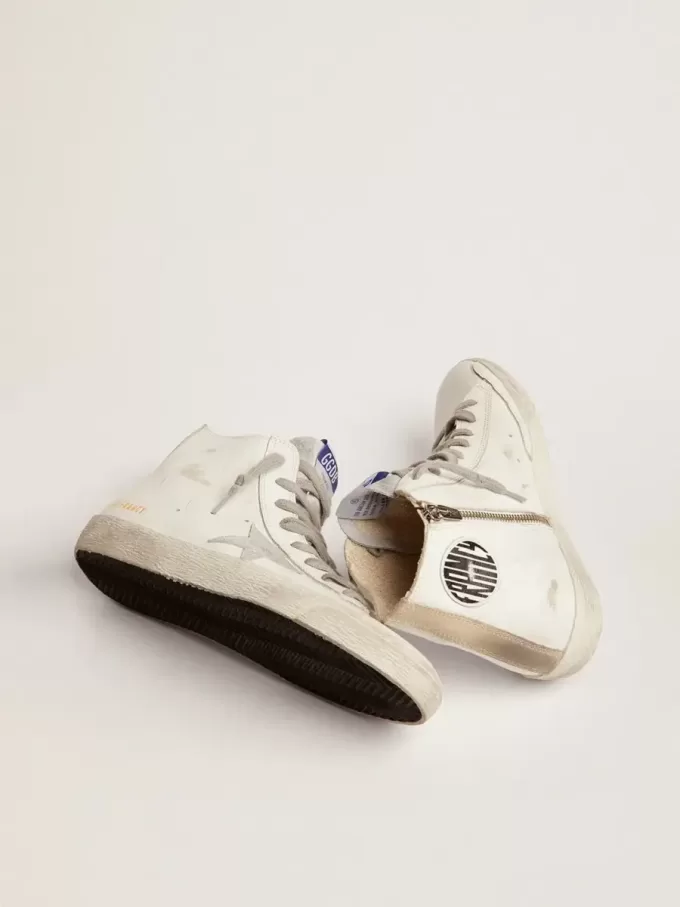Francy donna in pelle con stella in pelle scamosciata Francy donna in pelle con stella in pelle scamosciata