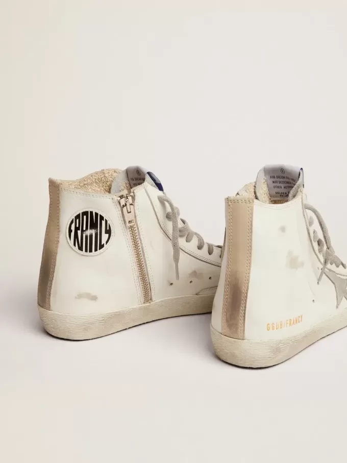 Francy donna in pelle con stella in pelle scamosciata Francy donna in pelle con stella in pelle scamosciata