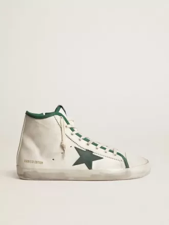 Francy LTD da uomo in nappa bianca con stella in gomma verde