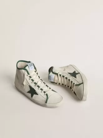 Francy LTD da uomo in nappa bianca con stella in gomma verde