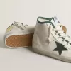 Francy LTD da uomo in nappa bianca con stella in gomma verde Francy LTD da uomo in nappa bianca con stella in gomma verde