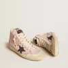 Francy Penstar da donna in pelle scamosciata rosa con stella glitterata grigia Francy Penstar da donna in pelle scamosciata rosa con stella glitterata grigia