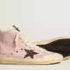 Francy Penstar da donna in pelle scamosciata rosa con stella glitterata grigia Francy Penstar da donna in pelle scamosciata rosa con stella glitterata grigia