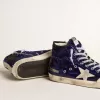 Francy Penstar da uomo in paillettes blu con stella in pelle scamosciata grigio ghiaccio Francy Penstar da uomo in paillettes blu con stella in pelle scamosciata grigio ghiaccio
