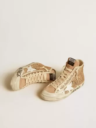 Francy Penstar in paillettes con stella in pelle e inserti in camoscio Francy Penstar in paillettes con stella in pelle e inserti in camoscio
