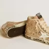 Francy Penstar in paillettes con stella in pelle e inserti in camoscio Francy Penstar in paillettes con stella in pelle e inserti in camoscio