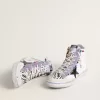 Francy Penstar LAB da donna con stella in pelle nera e borchie multicolori Francy Penstar LAB da donna con stella in pelle nera e borchie multicolori