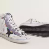 Francy Penstar LAB da donna con stella in pelle nera e borchie multicolori Francy Penstar LAB da donna con stella in pelle nera e borchie multicolori