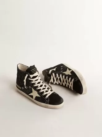 Francy Penstar LTD glitterate con stella avorio e linguetta nera sul tallone
