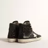 Francy Penstar LTD glitterate con stella avorio e linguetta nera sul tallone Francy Penstar LTD glitterate con stella avorio e linguetta nera sul tallone